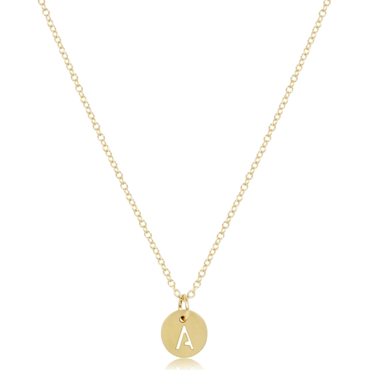 16" Necklace Gold - Respect Small Gold Disc