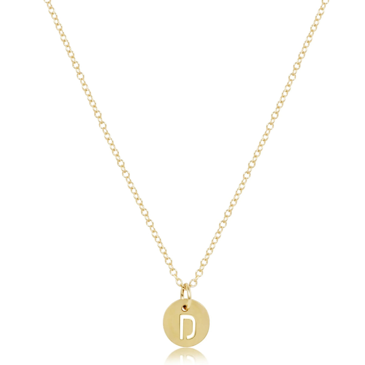 16" Necklace Gold - Respect Small Gold Disc