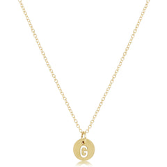16" Necklace Gold - Respect Small Gold Disc
