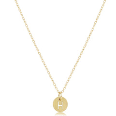 16" Necklace Gold - Respect Small Gold Disc