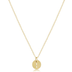 16" Necklace Gold - Respect Small Gold Disc