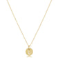 16" Necklace Gold - Respect Small Gold Disc