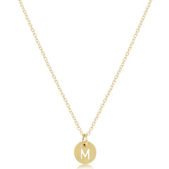 16" Necklace Gold - Respect Small Gold Disc