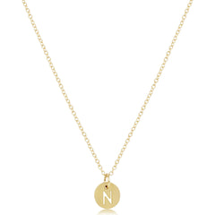 16" Necklace Gold - Respect Small Gold Disc