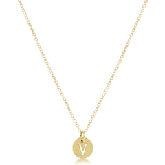 16" Necklace Gold - Respect Small Gold Disc