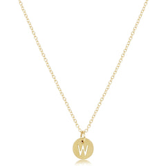 16" Necklace Gold - Respect Small Gold Disc