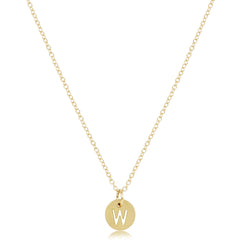 16" Necklace Gold - Respect Small Gold Disc