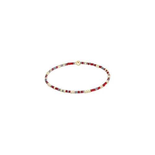 enewton 6.25" Gameday Hope Unwritten Bracelet - Mix in grey and bright red.