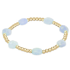 Admire Gold 3mm Bead Bracelet - Aquamarine