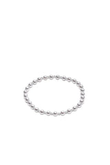 Classic Grateful Pattern Sterling 4mm Bead Bracelet - Pearl