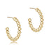 Beaded Classic 1.25" Post Hoop - 4mm Gold - enewton