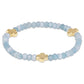 enewton Signature Cross Gold 4mm Gemstone Bracelet in Aquamarine (Aquamarine)