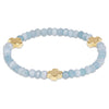 enewton Signature Cross Gold 4mm Gemstone Bracelet in Aquamarine (Aquamarine)