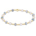 enewton Sincerity Gemstone & Pearl 4mm Bracelet in Aquamarine (Aquamarine)