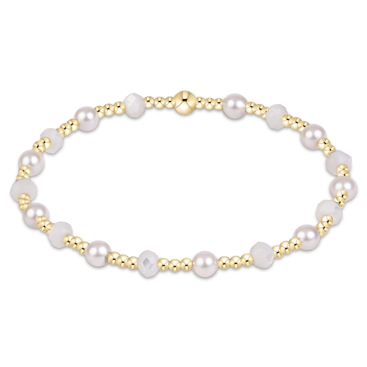 enewton Sincerity Gemstone & Pearl 4mm Bracelet in Mother Of Pearl (Mother Of Pearl)