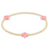 Signature Cross Gold Pattern 2mm Bead Bracelet - Pink