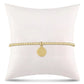 Classic Gold 2mm Bead Bracelet - be you. Small Gold Word Disc