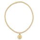 Classic Gold 2mm Bead Bracelet - Respect Small Gold Disc
