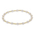 Classic Sincerity Pattern 4mm Bead Bracelet - Pearl - ENEWTON
