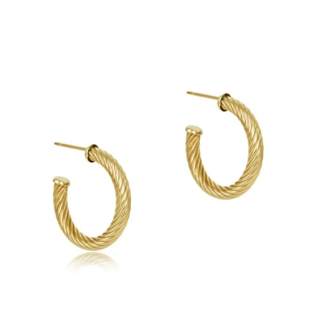 Round Gold 1.125" Post Hoop - 4mm