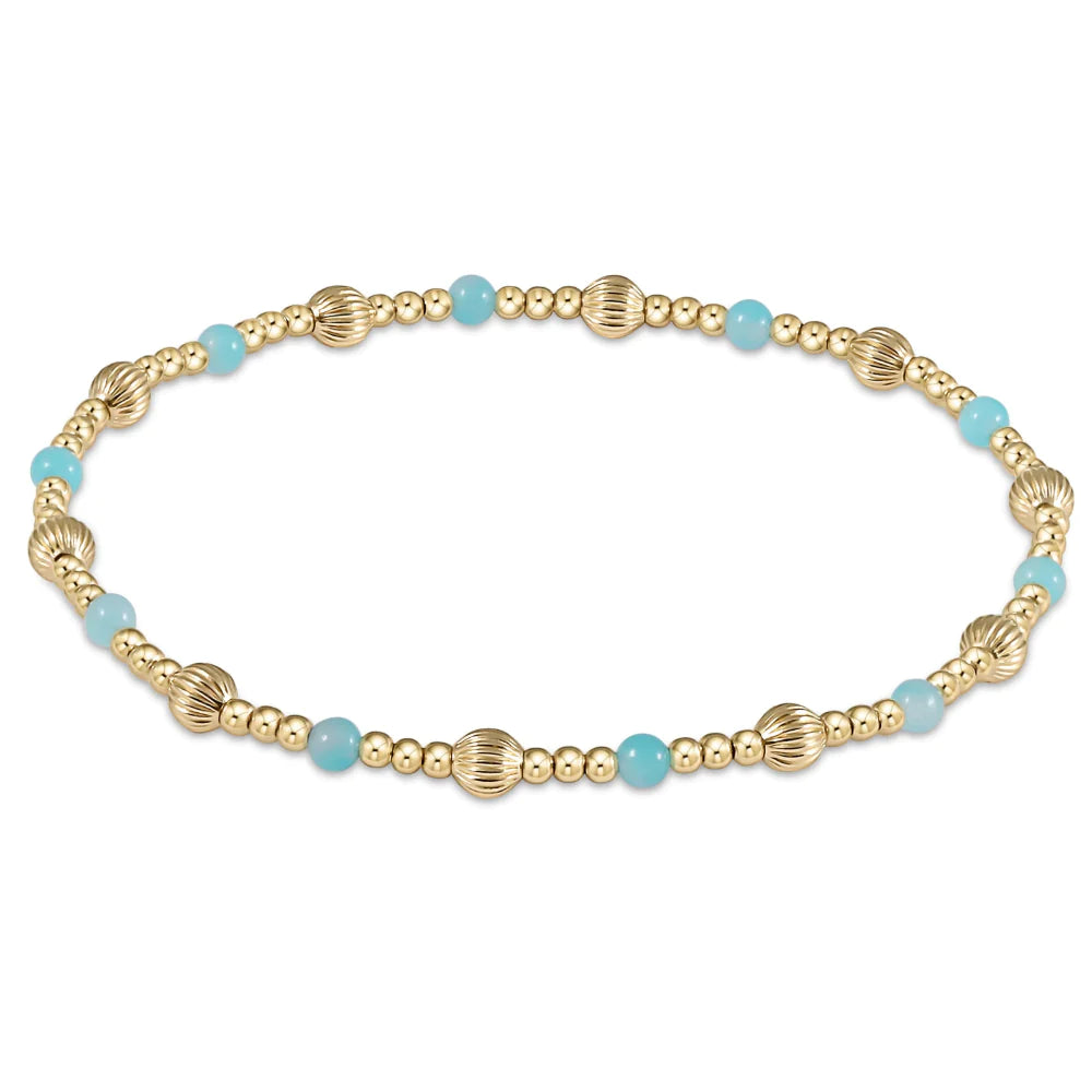 Dignity Sincerity Pattern 4mm Bead Bracelet - Amazonite