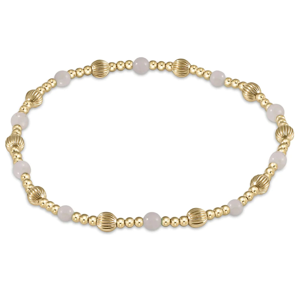 Dignity Sincerity Pattern 4mm Bead Bracelet - Moonstone