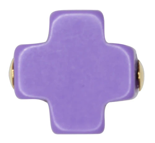 egirl Signature Cross Gold Pattern 3mm Bead Bracelet with Purple crosses.