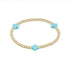 egirl Signature Cross Gold Pattern 3mm Bead Bracelet with Turquoise crosses.