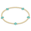egirl Signature Cross Small Gold Pattern 2mm Bead Bracelet
