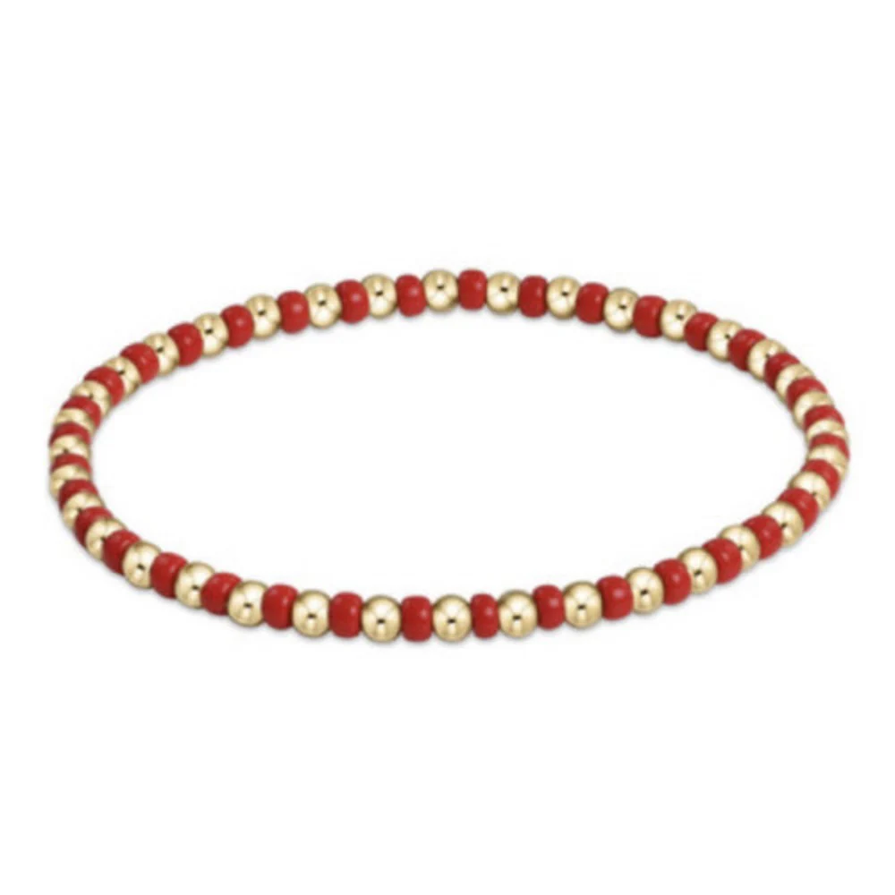 Red and gold bead bracelet from enewton.