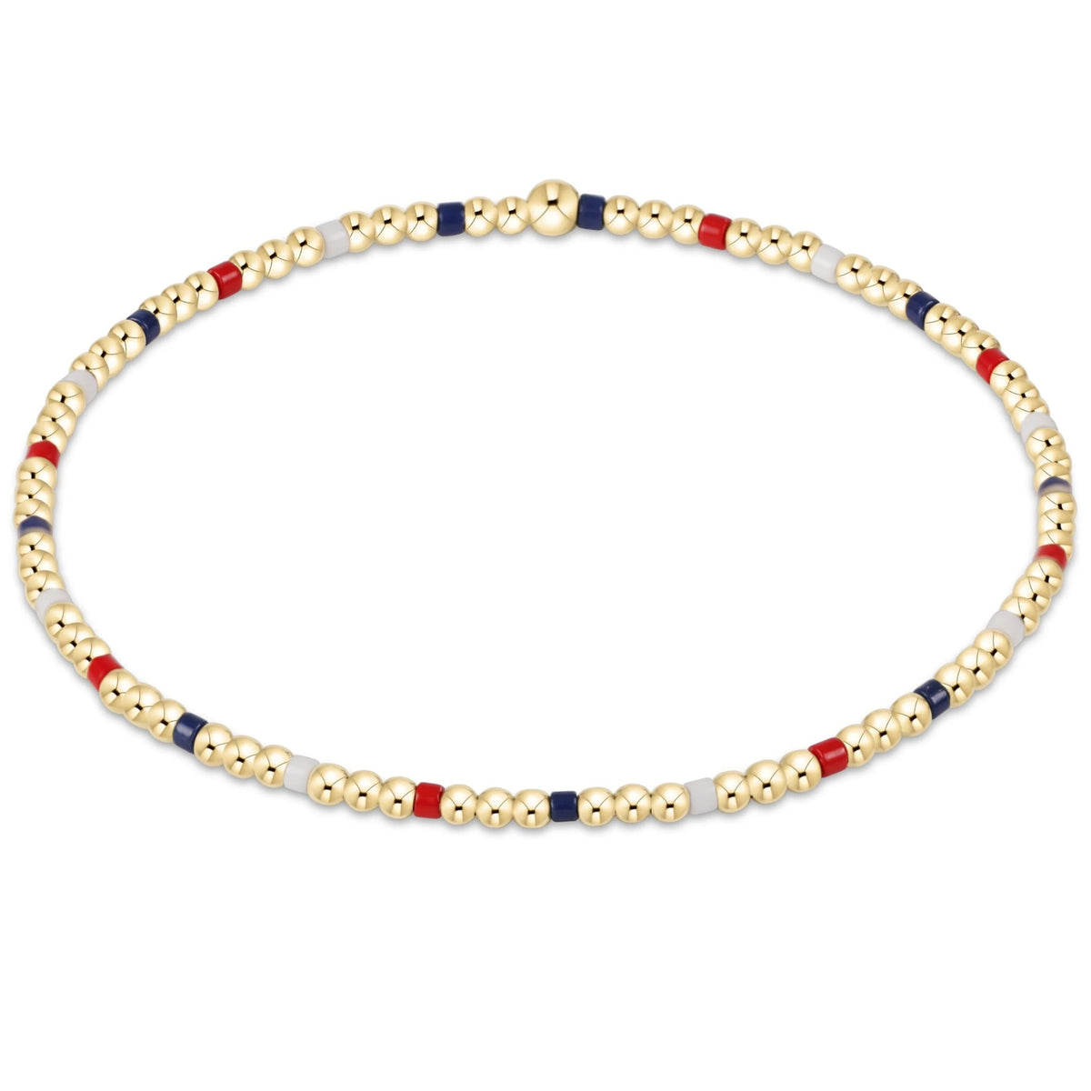 Hope Sincerity Pattern 2mm Bead Bracelet - Firecracker