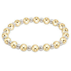 Pearl Grateful Pattern 4mm Bead Bracelet