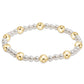 Pearl Sincerity Pattern 4mm Bead Bracelet - 6mm Gold