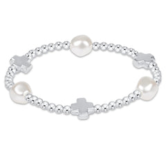 Signature Cross Admire Pearl Pattern 3mm Bead Bracelet
