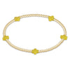 Signature Cross Small Gold Pattern 2mm Bead Bracelet