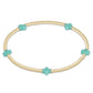 Signature Cross Small Gold Pattern 2mm Bead Bracelet