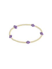 egirl Signature Cross Small Gold Pattern 2mm Bead Bracelet