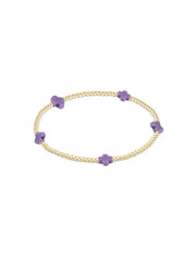 Signature Cross Small Gold Pattern 2mm Bead Bracelet