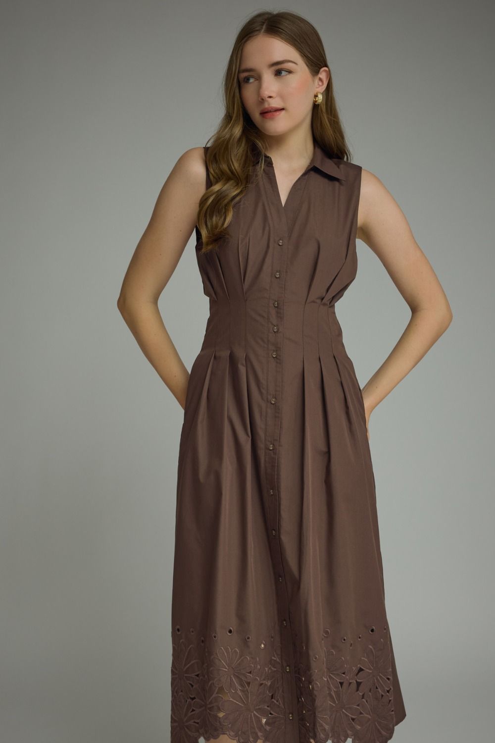 Adley Eyelet Midi Dress