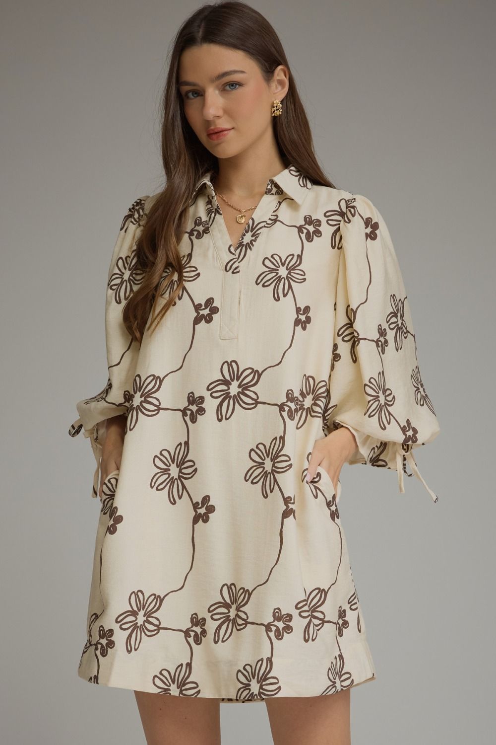 Fall Blooms Mini Dress