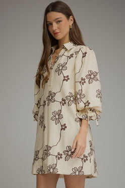 Fall Blooms Mini Dress