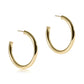 Round Gold 1" Post Hoop - 4mm - Smooth - enewton