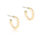 Round Gold 1" Post Hoop - 4mm - Smooth - enewton