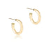 Round Gold 1" Post Hoop - 4mm - Smooth - enewton