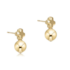 Signature Cross Small Gold Stud - Classic Gold