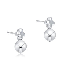 Signature Cross Small Sterling Stud - Classic Sterling