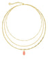 Kendra Scott Elisa Triple Strand Necklace Gold