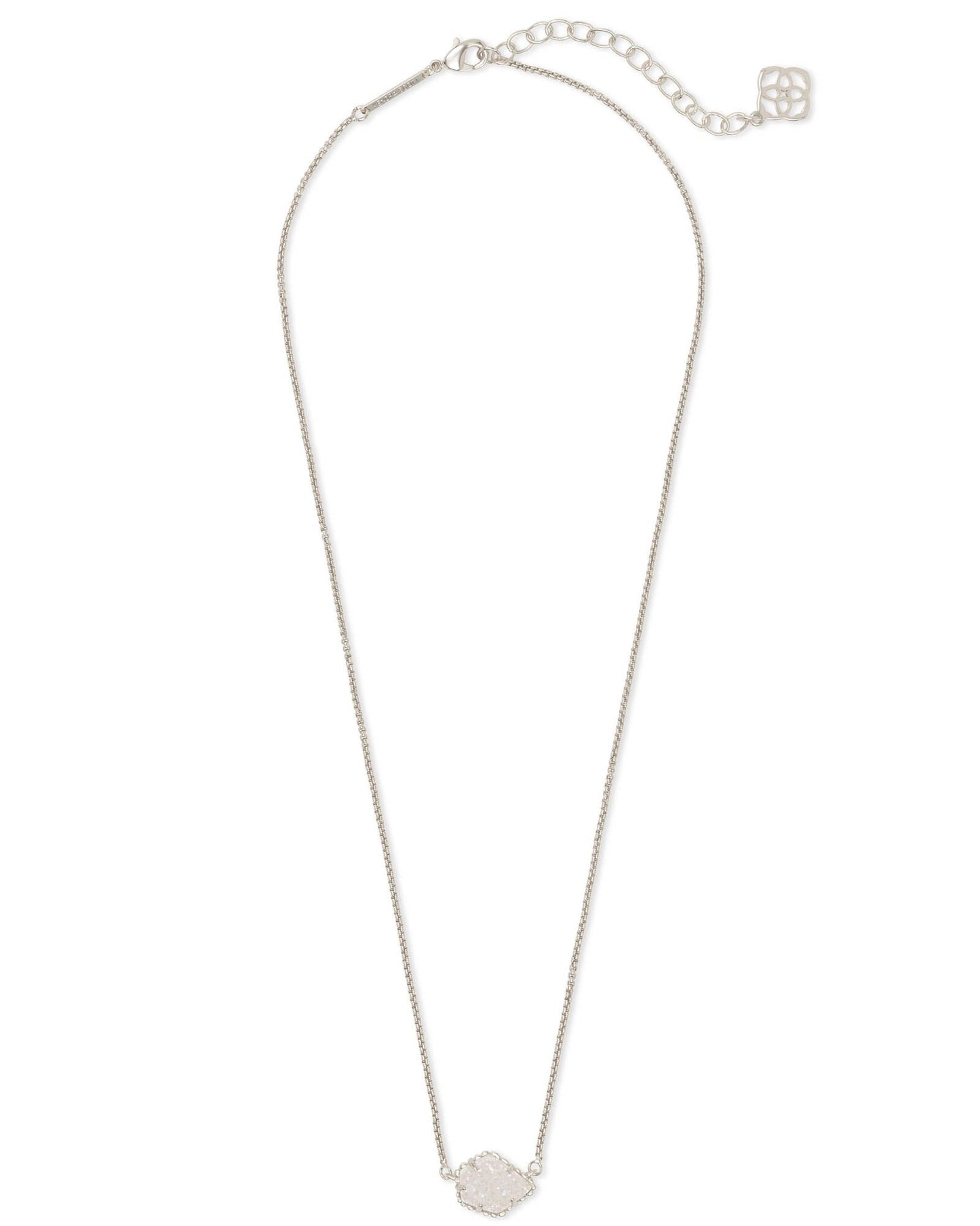 Tess Rhodium Iridescent Drusy Chain View