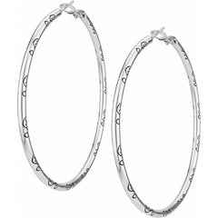 Grande Hoop Charm Earrings Front View
