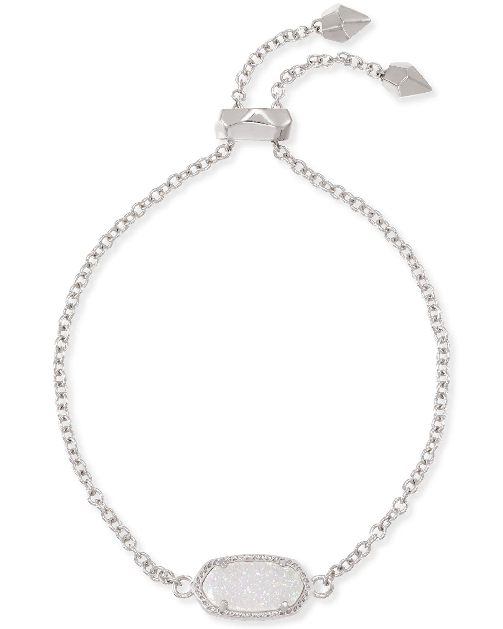 Elaina Rhodium - Iridescent Drusy Bracelet Front VIew
